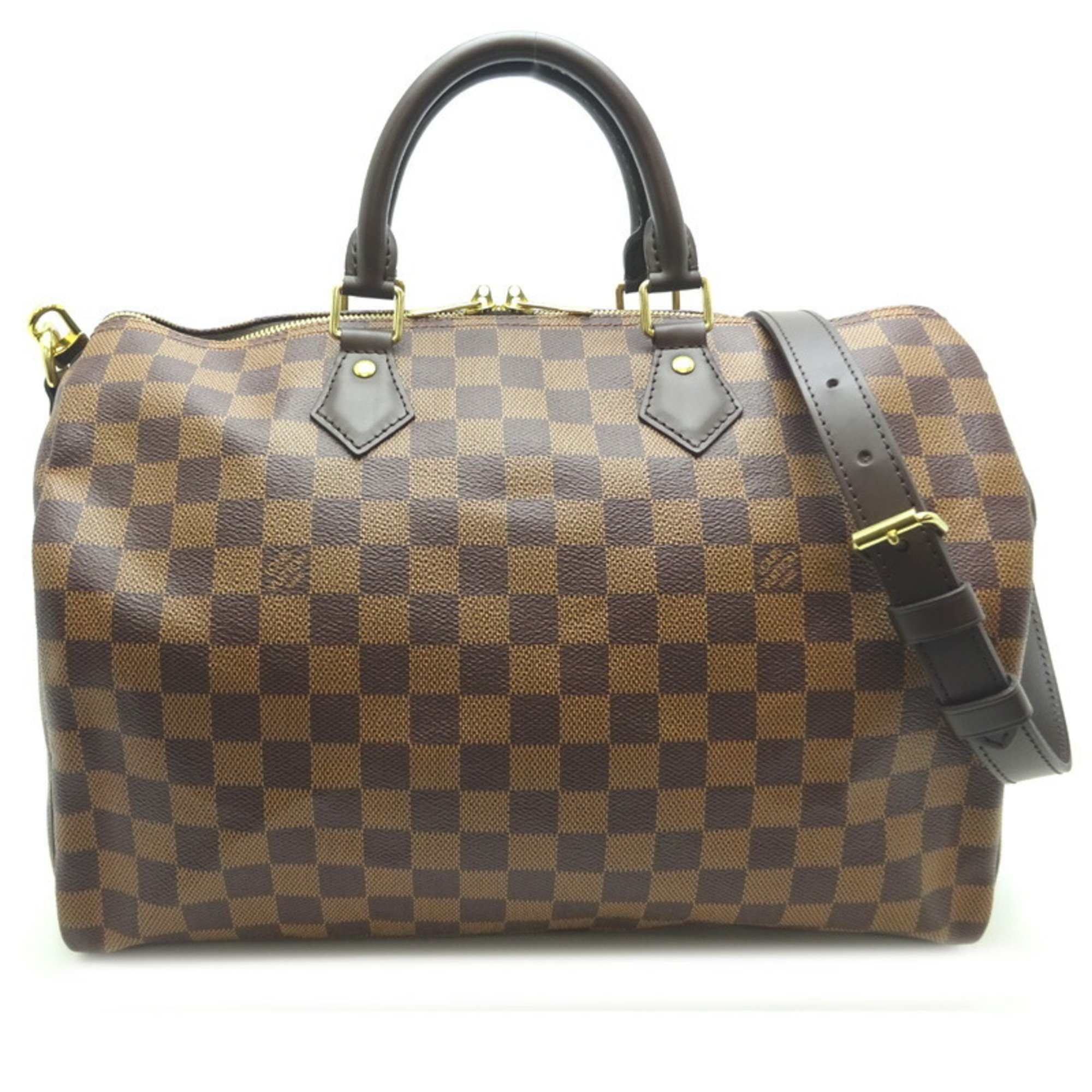 Louis Vuitton Speedy Bandouliere 35 Women's/Men's Boston Bag N41366 Damier Ebene (Brown)