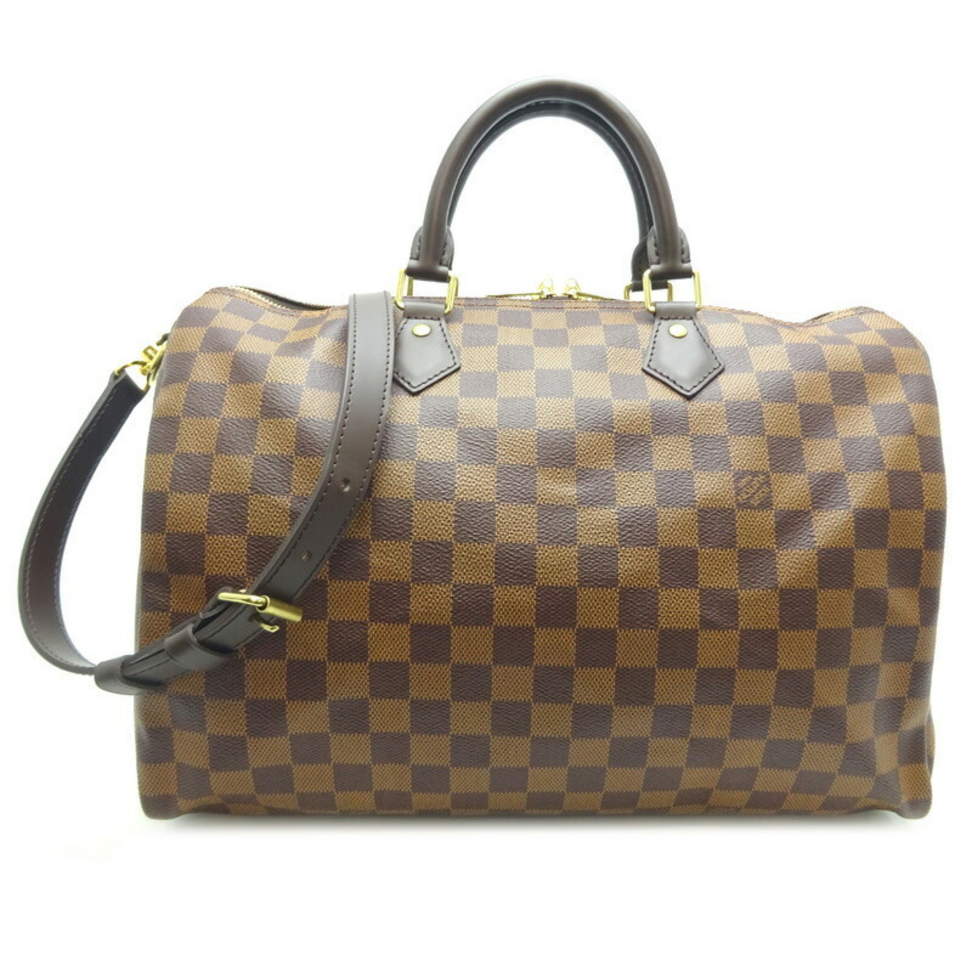 Louis Vuitton Speedy Bandouliere 35 Women's/Men's Boston Bag N41366 Damier Ebene (Brown)