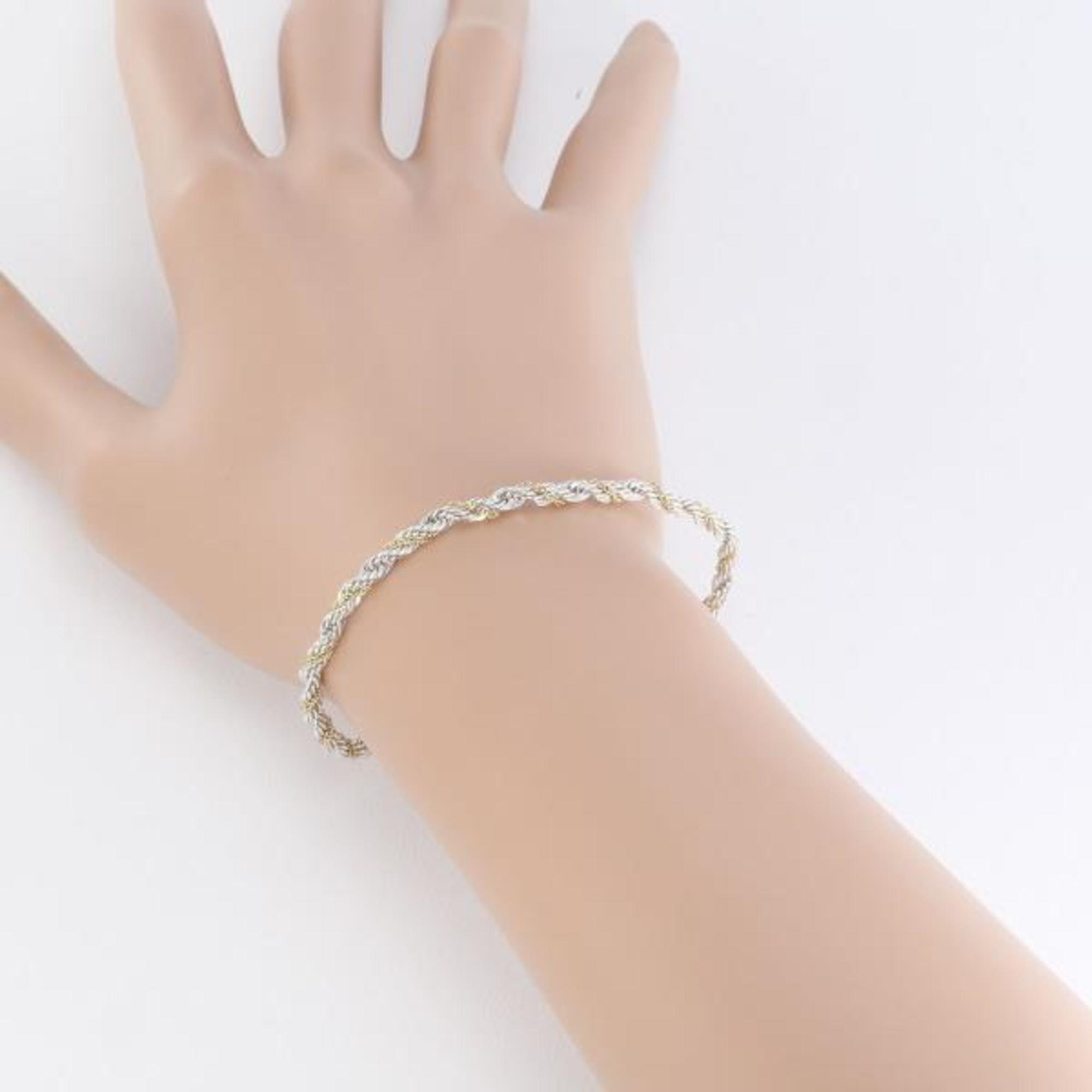 Tiffany Twist K18YG Silver Bracelet Total Weight Approx. 5.8g 17.5cm Jewelry Wrapping Free