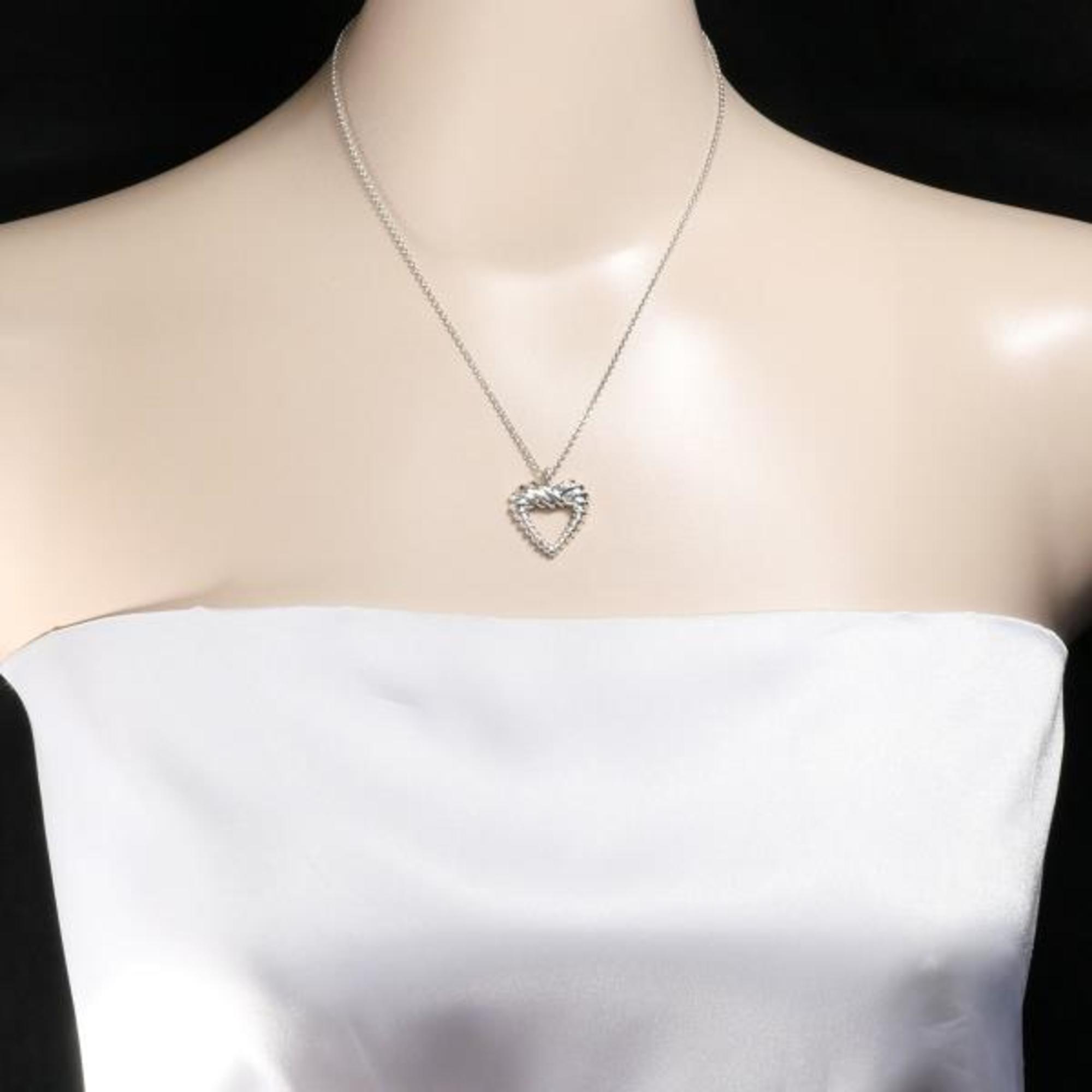Tiffany Twisted Heart Silver Necklace Total Weight Approx. 5.1g 41cm Jewelry Wrapping Free