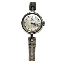Omega manual winding watch silver dial ladies