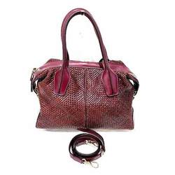 Tod's 2WAY Bordeaux Leather Bag Handbag Shoulder Ladies