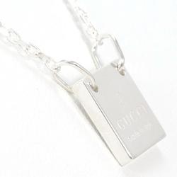 Gucci Square Logo Plate Silver Necklace Total Weight Approx. 5.7g 48cm Jewelry Wrapping Free