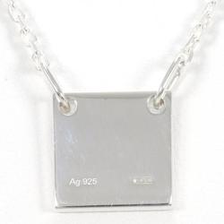 Gucci Square Logo Plate Silver Necklace Total Weight Approx. 5.7g 48cm Jewelry Wrapping Free