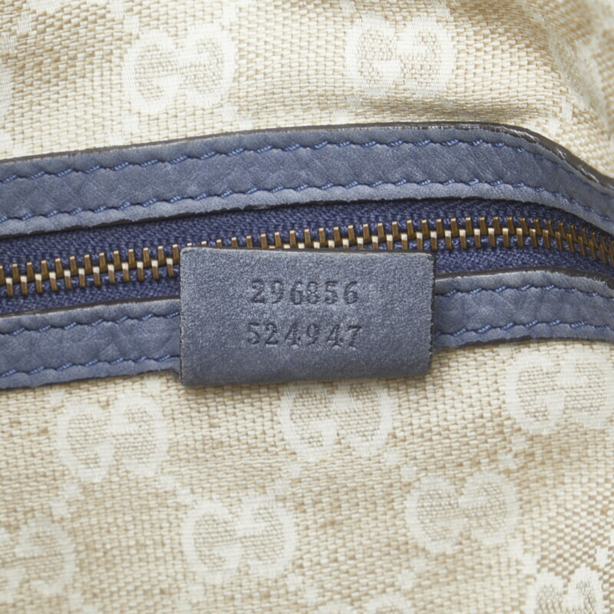 Gucci Soft Stirrup Handbag Shoulder Bag 296856 Blue Leather Ladies GUCCI
