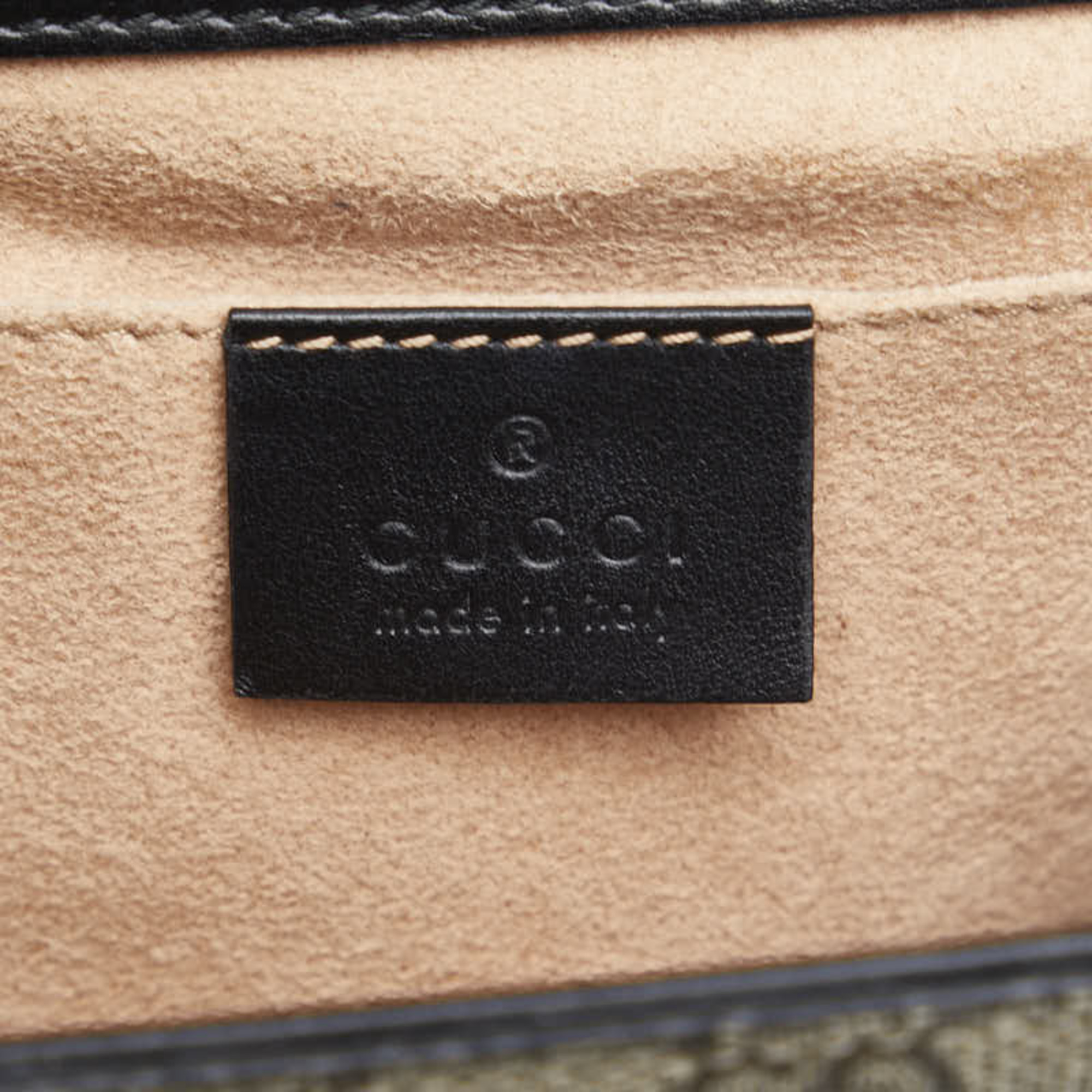 Gucci GG Supreme Paddock Chain Shoulder Bag 432182 Beige Black PVC Leather Women's GUCCI