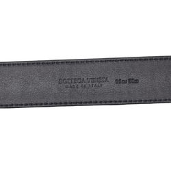 Bottega Veneta Embossed Belt 95/38 Black Silver Leather Men's BOTTEGAVENETA
