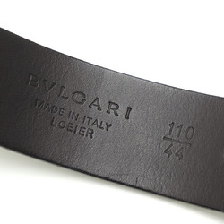 Bvlgari Buckle Women's/Men's Belt Leather Black