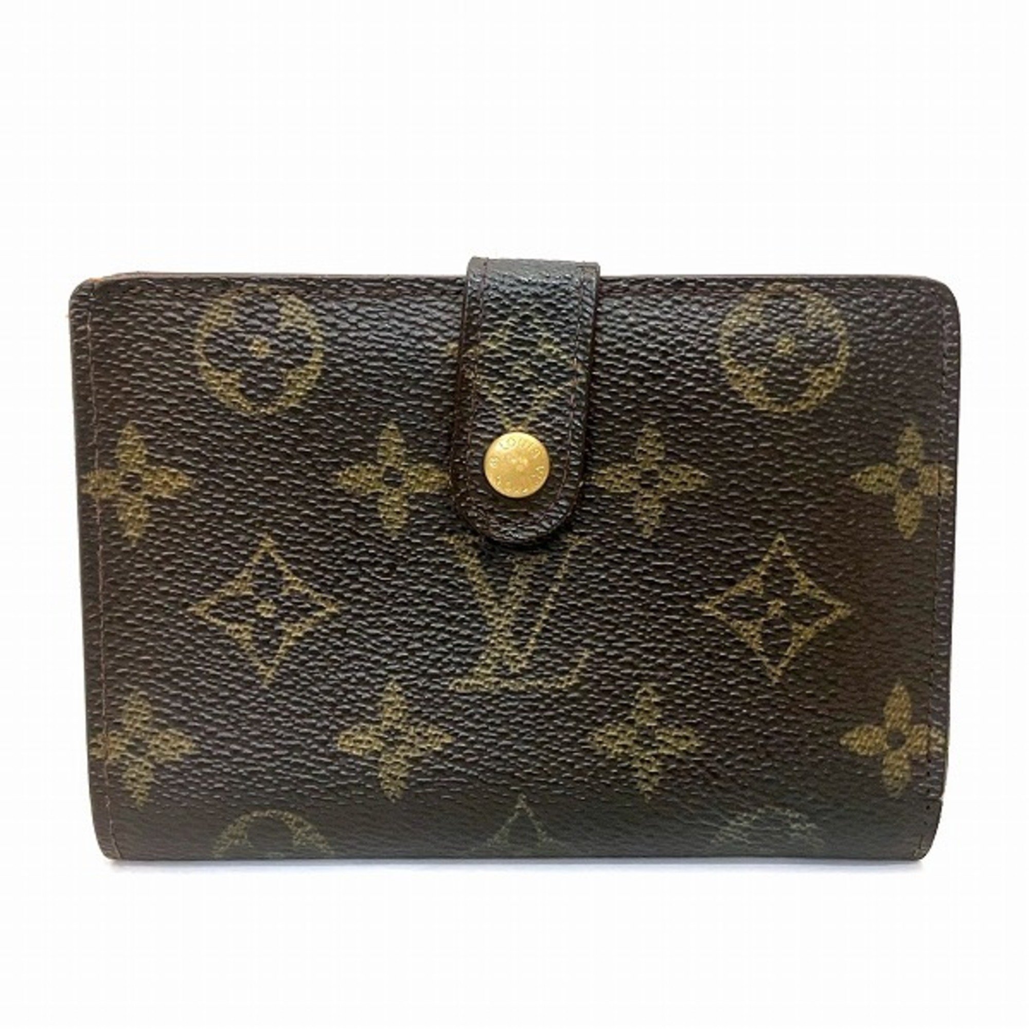 Louis Vuitton Monogram Portomone Viennese M61663 Bifold Wallet Men's Women's