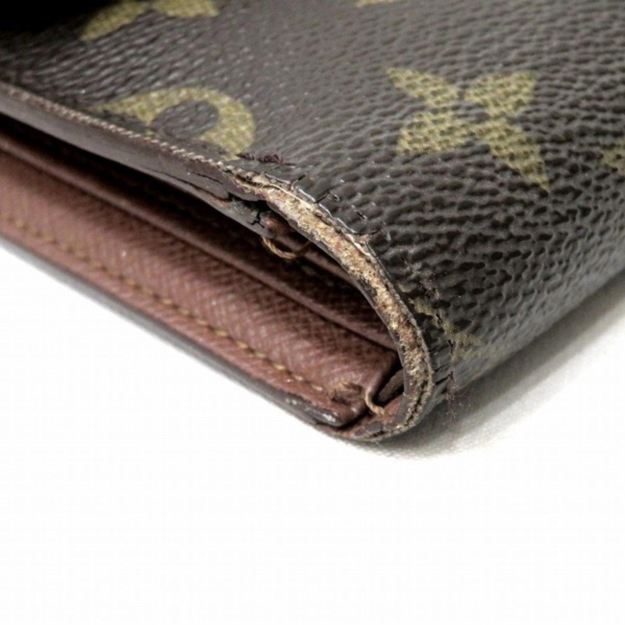 Louis Vuitton Monogram Porte Tresor Etuit Chequier M61200 Trifold Wallet Men Women