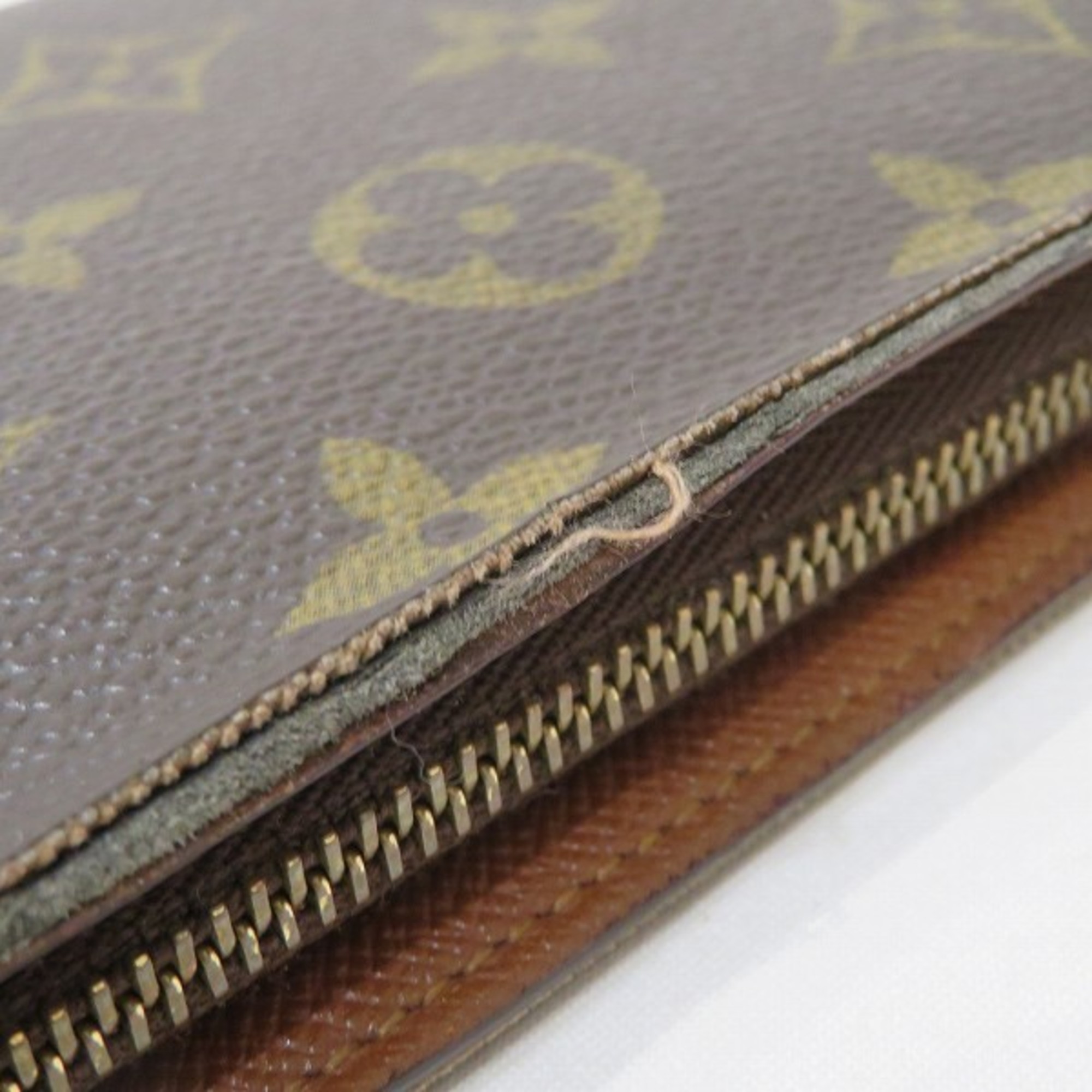 Louis Vuitton Monogram Portomone Zip M61727 Round Zipper Long Wallet Bifold Men's Women's