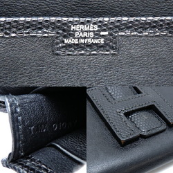 Hermes Gigi Duo T-stamped 2015 Women's Clutch Bag Swift Noir