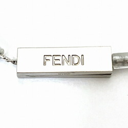 FENDI White Gray Stone FF Logo Chain Brand Accessories Necklace Ladies