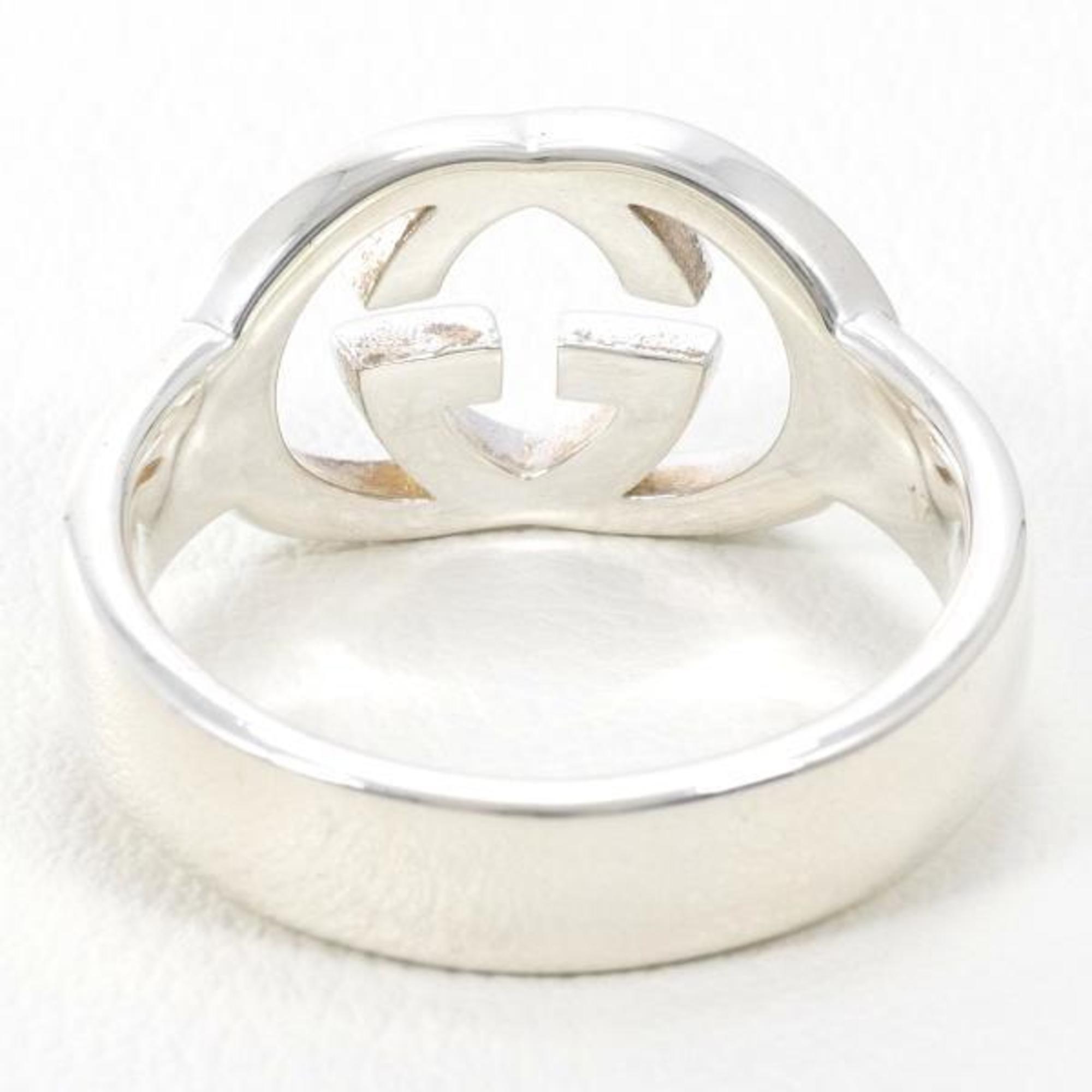 Gucci Interlocking G Silver Ring Size 16 Total Weight Approx. 5.7g Jewelry Wrapping Free