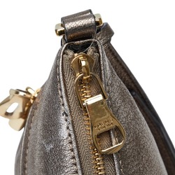 LOEWE Anagram Shoulder Bag Champagne Gold Leather Women's