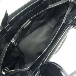 Prada Ouverture Women's Leather,Nylon Handbag,Shoulder Bag Black