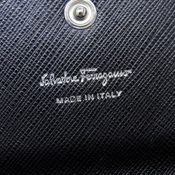Salvatore Ferragamo Gancini long wallet leather black 227121 34