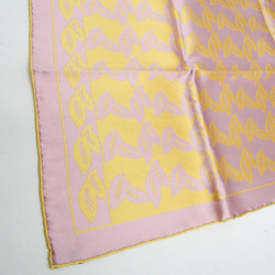 Christian Dior Women's Silk Scarf Leaf Pink,Yellow