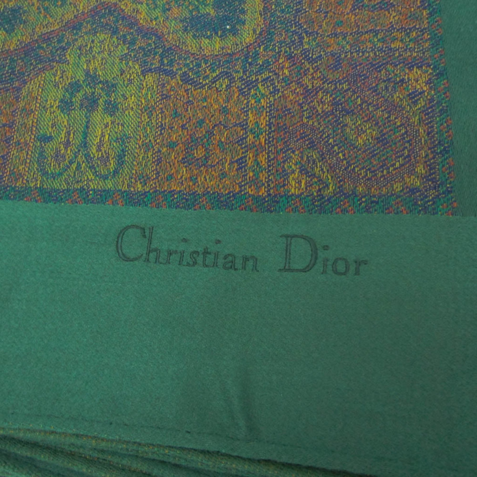 Christian Dior Women's Wool Stole Green