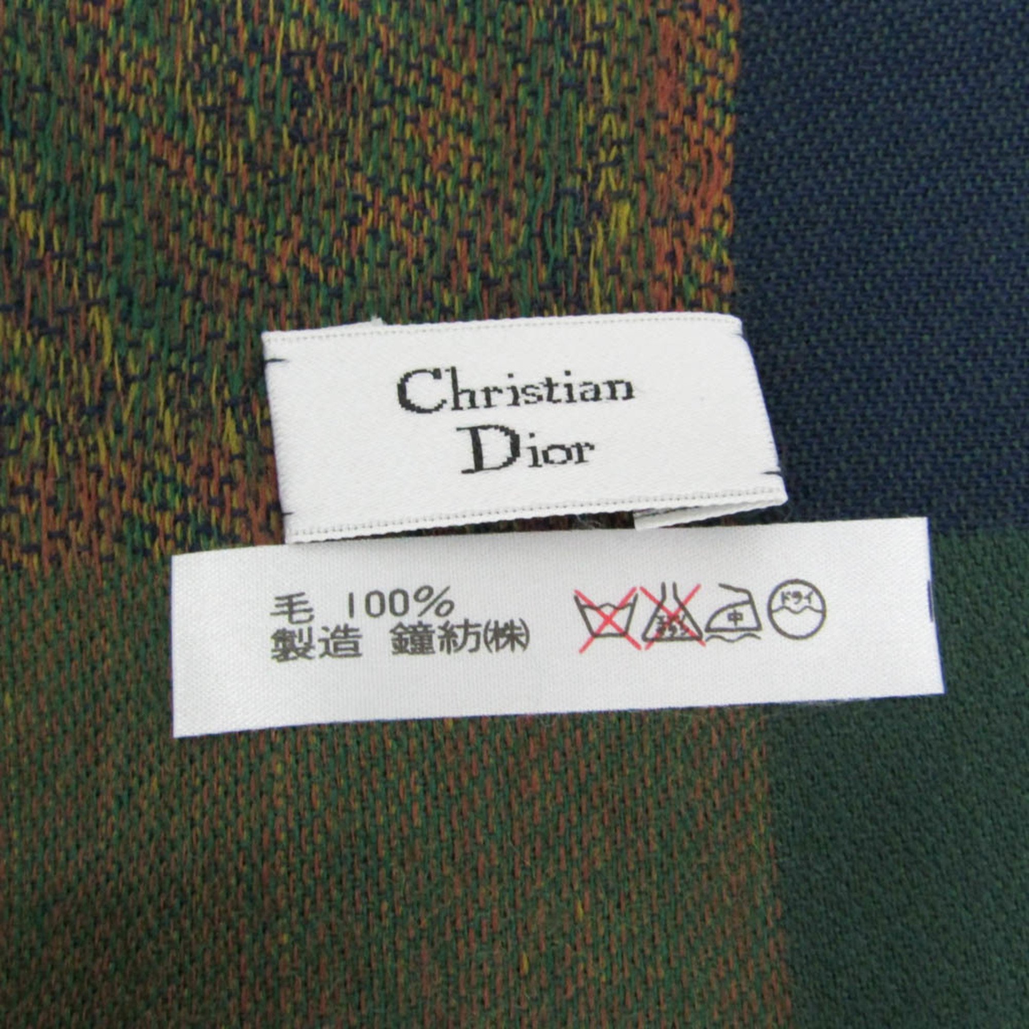 Christian Dior Women's Wool Stole Green