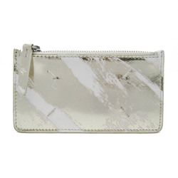 Maison Margiela Card Case S56UI0413 Women's  Patent Leather Coin Purse/coin Case Beige,Champagne Gold,White