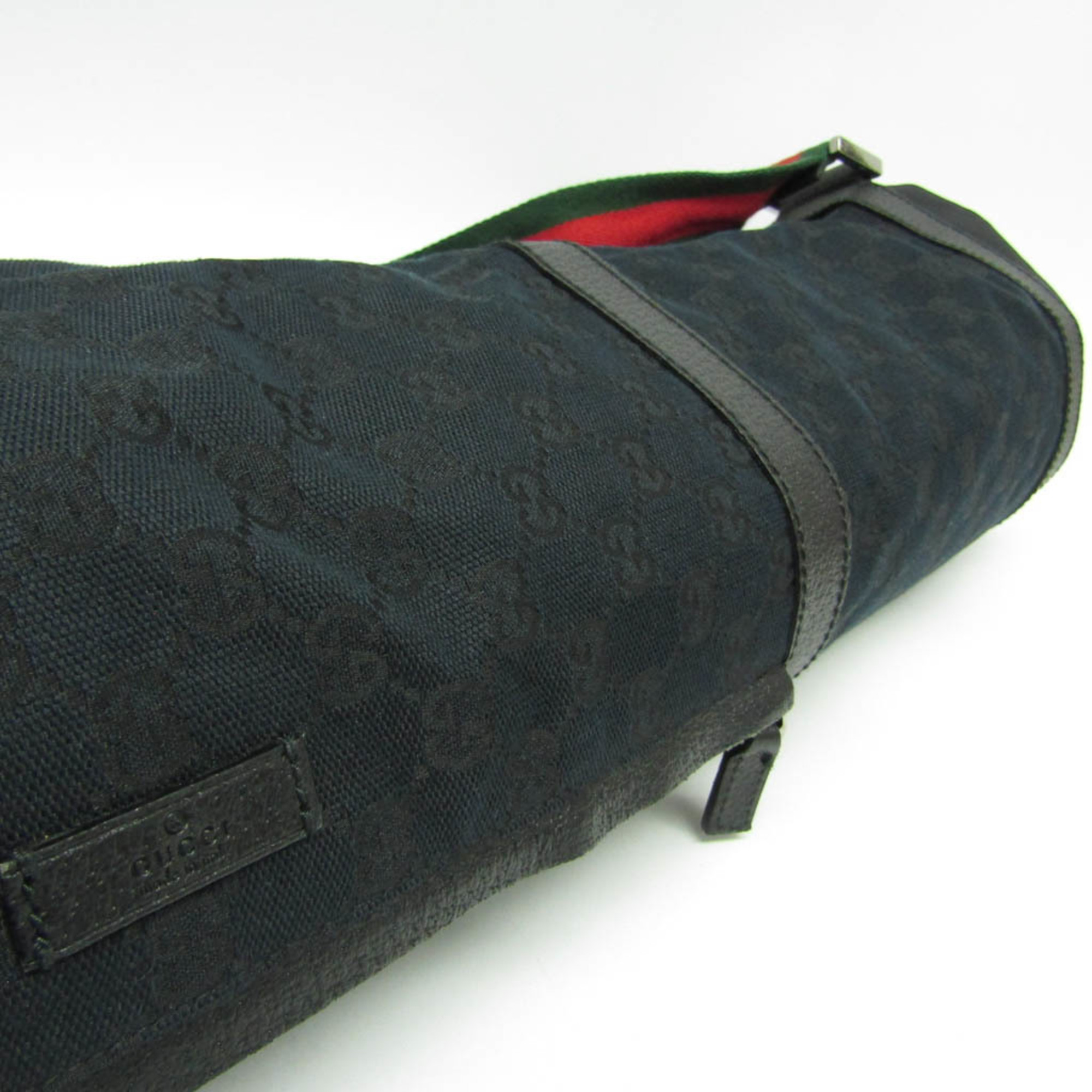 Gucci GG Canvas Yoga Mat Bag 162966 Women,Men Leather,Canvas Shoulder Bag Black