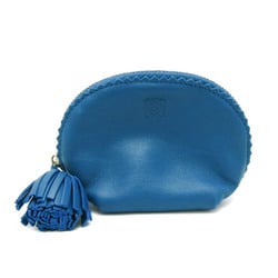 Loewe Anagramm Women,Men Leather Coin Purse/coin Case Blue
