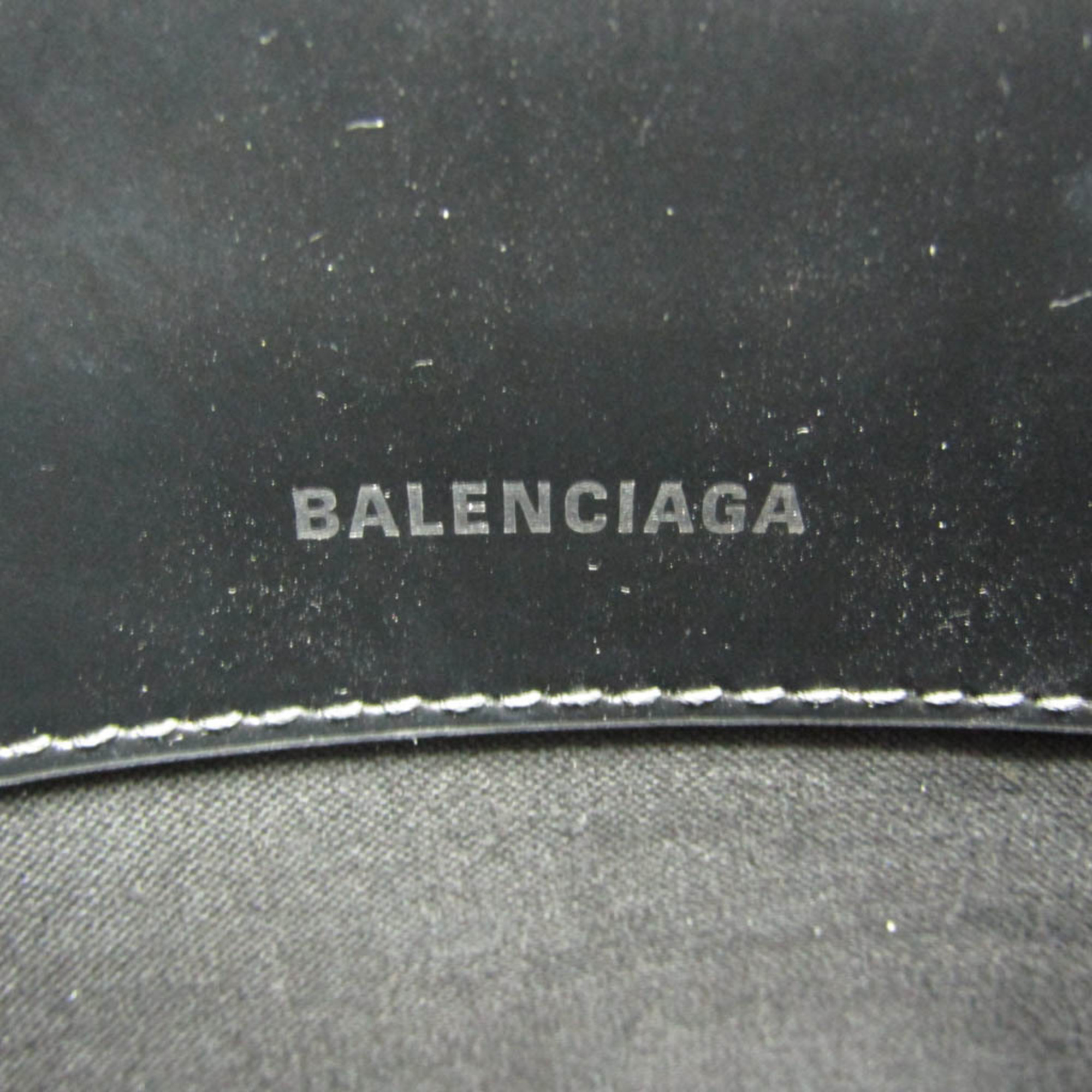 Balenciaga 2948516 Women's Canvas,Leather Shoulder Bag Black,Light Beige