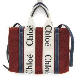 Chloé Woody Small CHC22AS397I239L0 Women's Wool Handbag,Shoulder Bag Brown