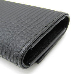 Bvlgari MILLERIGHE 25547 Women's PVC Leather Key Case Black