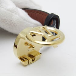 Louis Vuitton LV All Around Bracelet M6736 Leather,Metal Bangle Gold,Noir