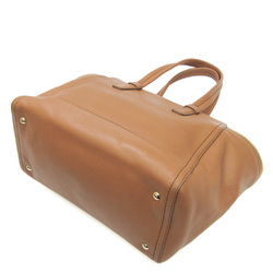 Salvatore Ferragamo Gancini DY-21 E763 Women's Leather Tote Bag Brown