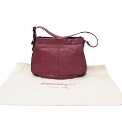Salvatore Ferragamo AU 21 D443 Women's Leather Shoulder Bag Burgundy