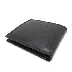 Gucci 760331 Men's Leather,PVC Wallet (bi-fold) Black