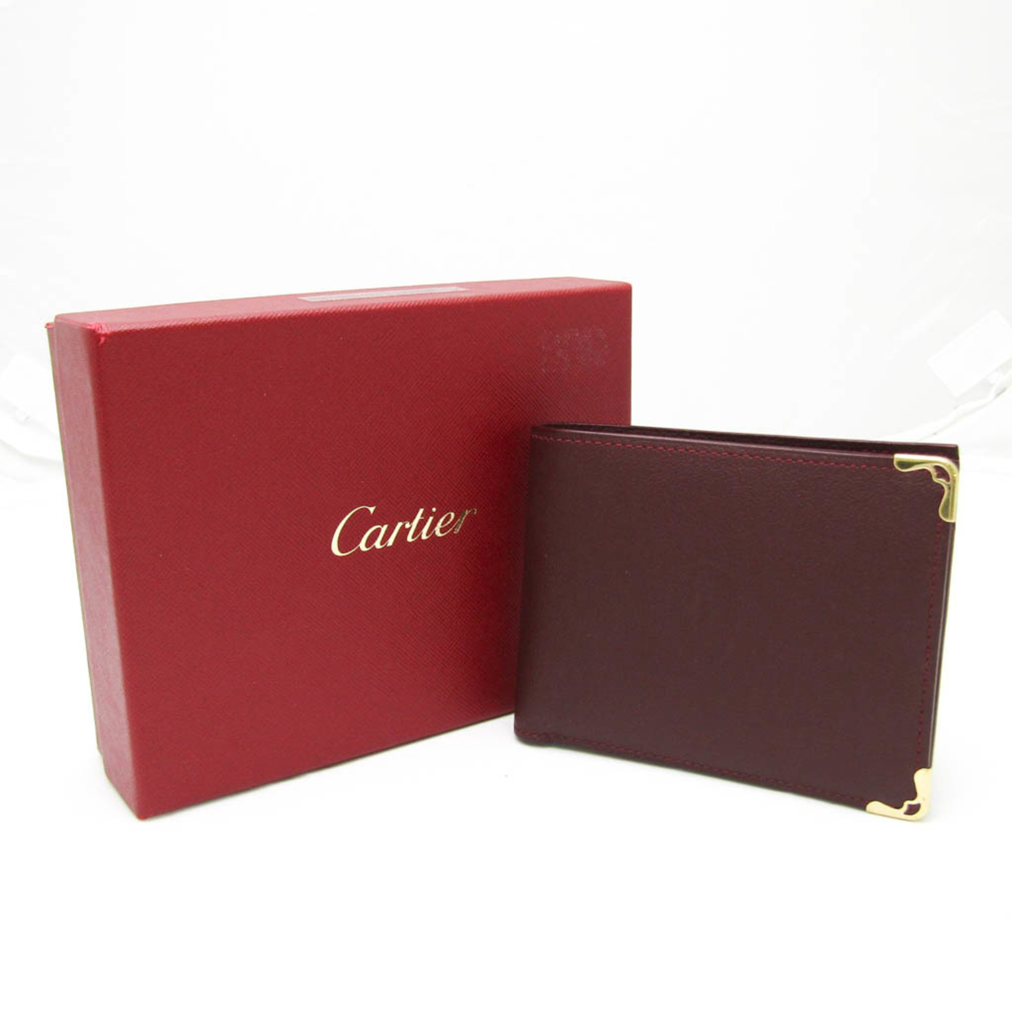 Cartier Must CRL3001368 Men's  Calfskin Wallet (bi-fold) Bordeaux