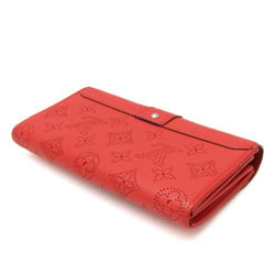 Louis Vuitton Mahina Iris Wallet M58159 Women's Mahina Leather Calf Leather Long Wallet (bi-fold) Corail