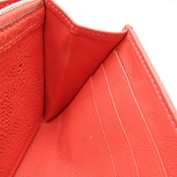 Louis Vuitton Mahina Iris Wallet M58159 Women's Mahina Leather Calf Leather Long Wallet (bi-fold) Corail