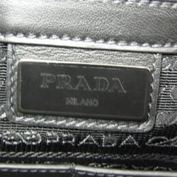 Prada 2VG013 Men's Leather Handbag,Shoulder Bag Black