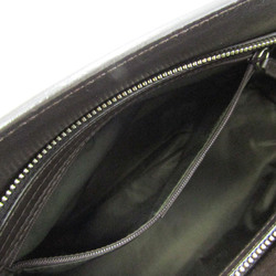Bvlgari Logo Women's Leather,Canvas Handbag,Shoulder Bag Dark Brown