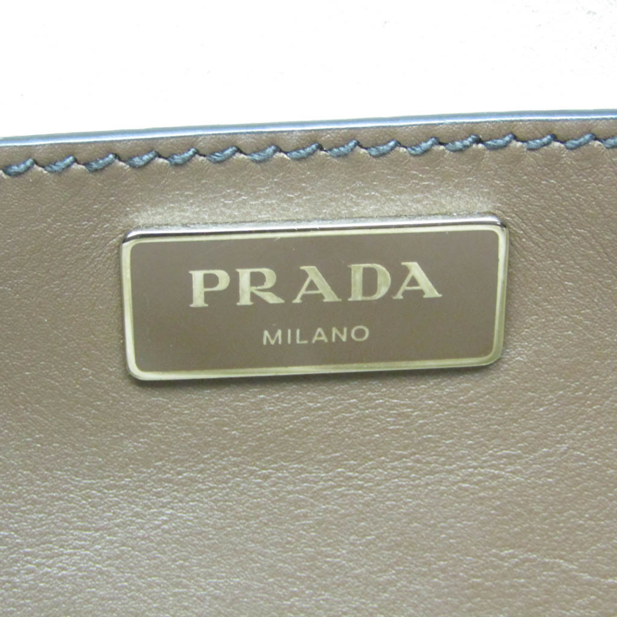 Prada Galleria BN2274 Women's Leather Handbag,Shoulder Bag Black,Dark Brown