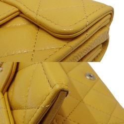 CHANEL Classic Small Wallet Matelasse Trifold Caviar Skin Yellow 083924