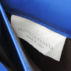 Bottega Veneta Intrecciato Women's/Men's Long Wallet Leather Blue