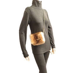 Anteprima Fur Pochette Wire Bag Women's Shoulder Mink Cream