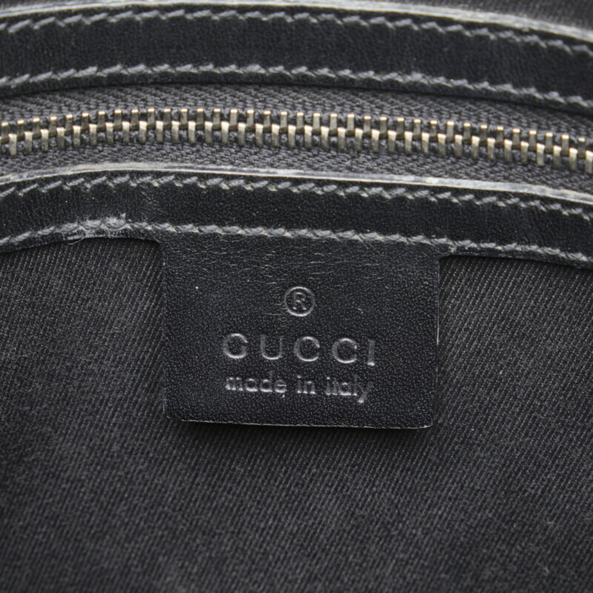 Gucci GG Canvas Handle Shoulder Bag Tote 109141 Black Leather Women's GUCCI