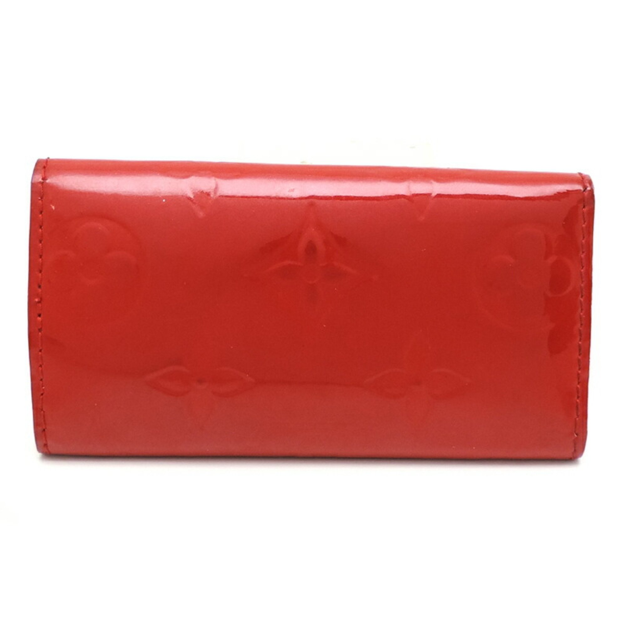 Louis Vuitton Multicle 4 Women's Key Case M90907 Vernis Threes (Red)