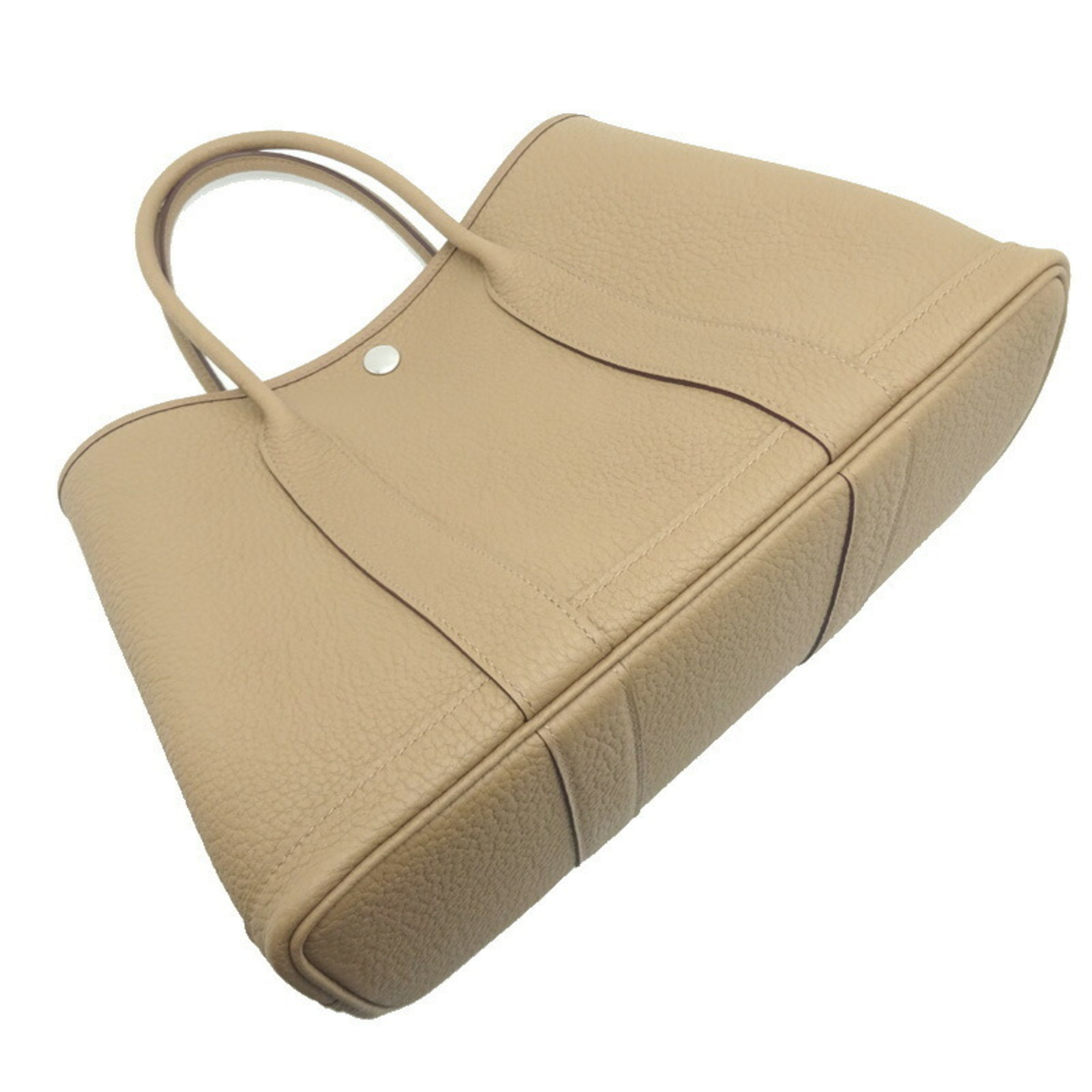 Hermes Garden TPM B engraved 2023 Women's Handbag Negonda Beige Alpha