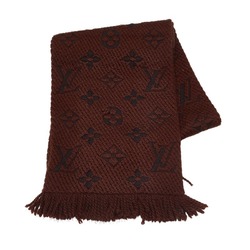 Louis Vuitton Monogram Escharpe Mania Muffler M72241 Brown Black Wool Silk Ladies LOUIS VUITTON