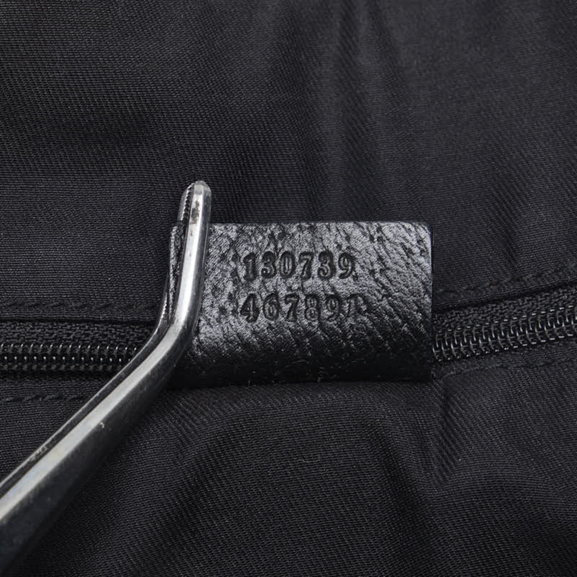 Gucci GG Canvas Abbey Handbag Tote Bag 130739 Black Leather Women's GUCCI