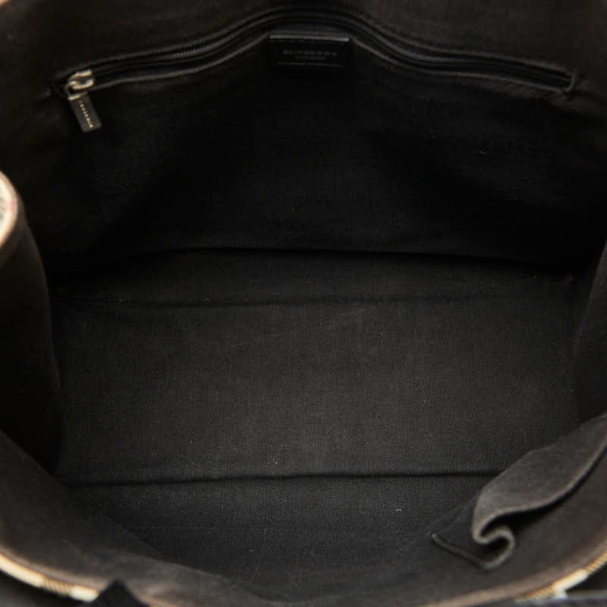Burberry Nova Check Handbag Beige PVC Leather Women's BURBERRY