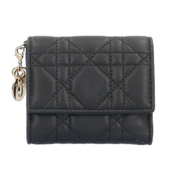 Christian Dior Lotus Cannage Trifold Wallet Leather S0181ONMJ-M900 Women's